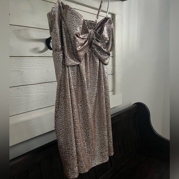 NWT SHOW ME YOUR MUMU STUNNING Best Bow Mini Glittering Party Dress Size: M - Picture 6 of 16